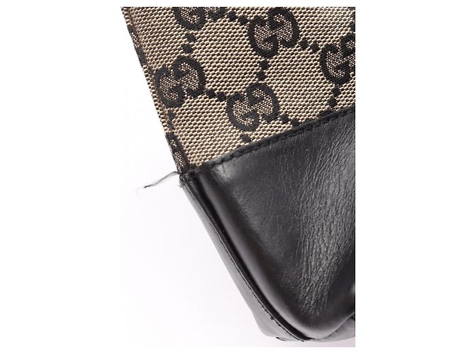 Borsa a Spalla Gucci GG Canvas Nero Beige - vista 8