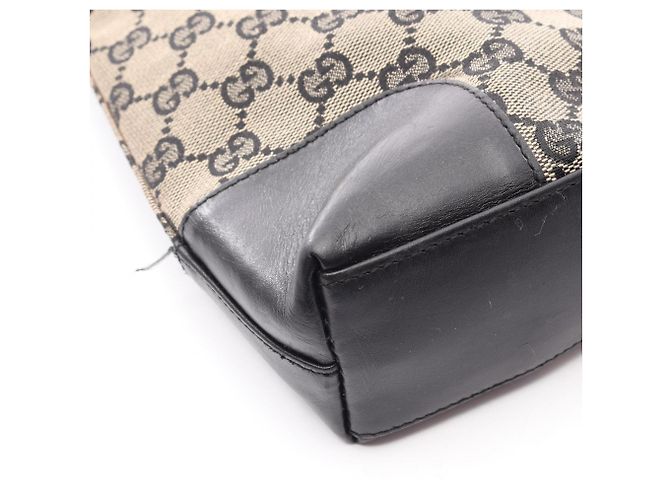 Borsa a Spalla Gucci GG Canvas Nero Beige - vista 9