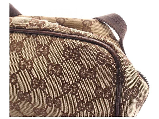 Borsa a Spalla Gucci GG Canvas Marrone Beige - vista 10