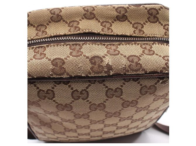 Borsa a Spalla Gucci GG Canvas Marrone Beige - vista 5