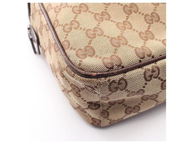 Borsa a Spalla Gucci GG Canvas Marrone Beige - vista 6