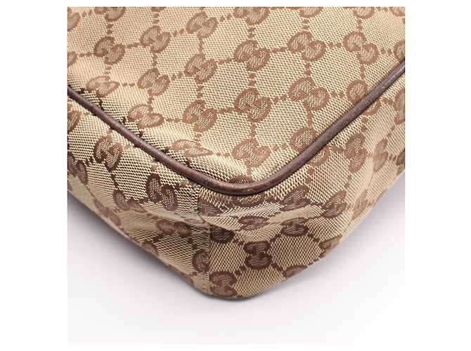 Borsa a Spalla Gucci GG Canvas Marrone Beige - vista 7