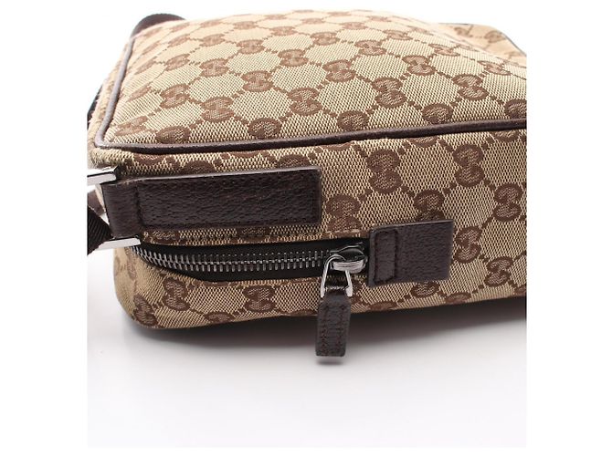 Borsa a Spalla Gucci GG Canvas Marrone Beige - vista 8