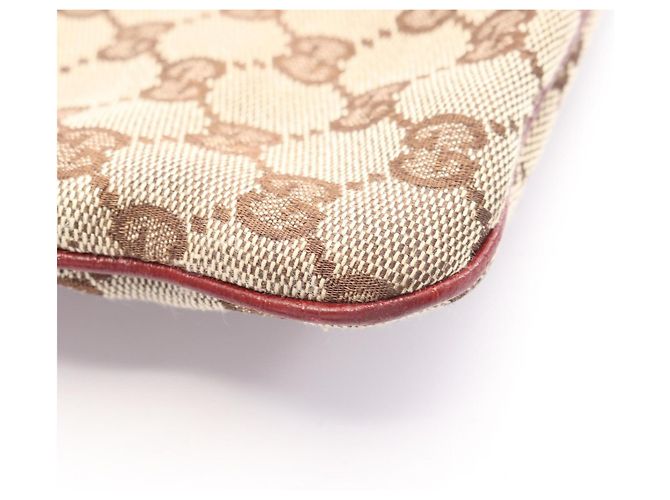 Borsa a Spalla Gucci GG Canvas Beige Bordò - vista 10