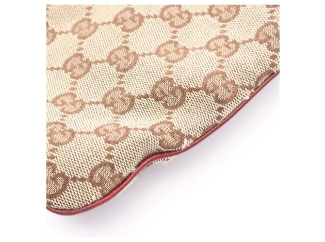 Borsa a Spalla Gucci GG Canvas Beige Bordò - vista 5