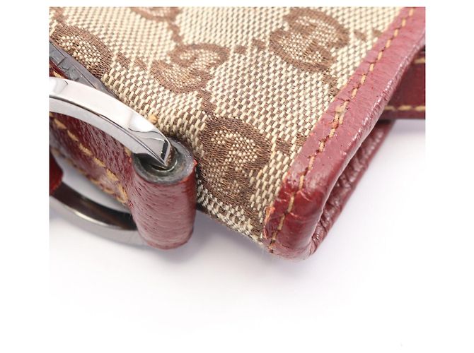 Borsa a Spalla Gucci GG Canvas Beige Bordò - vista 6