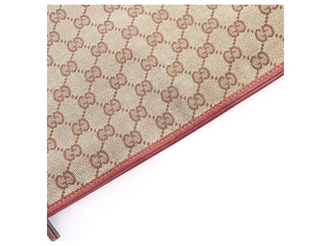Borsa a Spalla Gucci GG Canvas Beige Bordò - vista 7