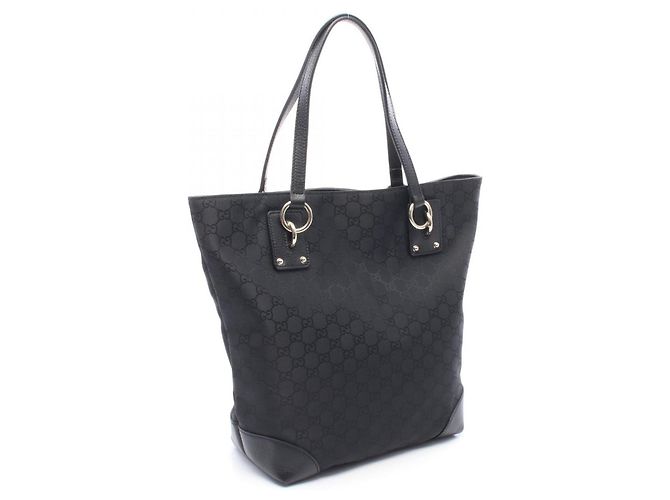 Borsa Tote Gucci GG Canvas Nero - vista 2