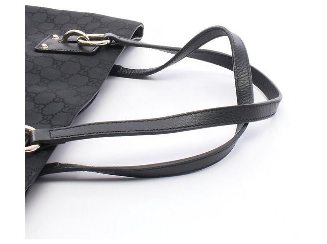 Borsa Tote Gucci GG Canvas Nero - vista 5