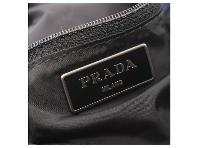 Borsa Tote 2-Way Prada Triangle Logo Camouflage Nero Blu Multicolore - vista 4