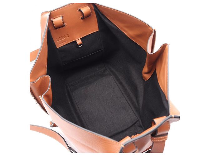 Borsa a mano Loewe Hammock Small 2-Way in pelle Marrone - vista 3