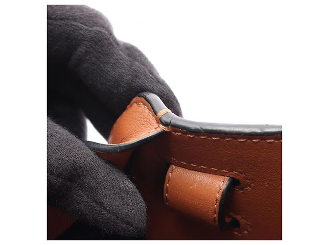 Borsa a mano Loewe Hammock Small 2-Way in pelle Marrone - vista 7