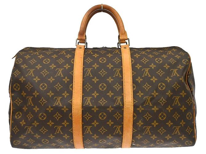Borsa Keepall Louis Vuitton Monogram Canvas 50 Marrone - vista 2