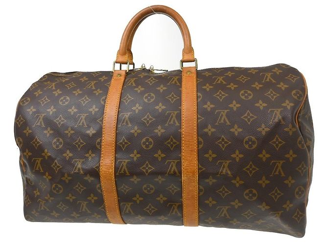 Louis Vuitton Keepall Monogram Canvas 50 Marrone - vista 2