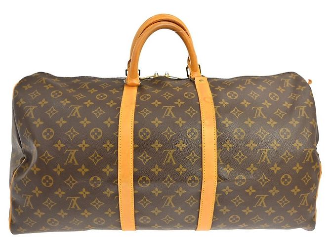 Borsa Keepall Louis Vuitton Monogram Canvas 55 Marrone - vista 2