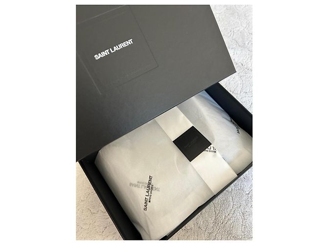 Borsa a tracolla Saint Laurent in pelle nera e scamosciato Nero - vista 19