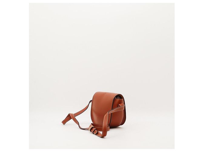 Céline Celine Triomphe Borsa a tracolla in pelle Tan Marrone - vista 4