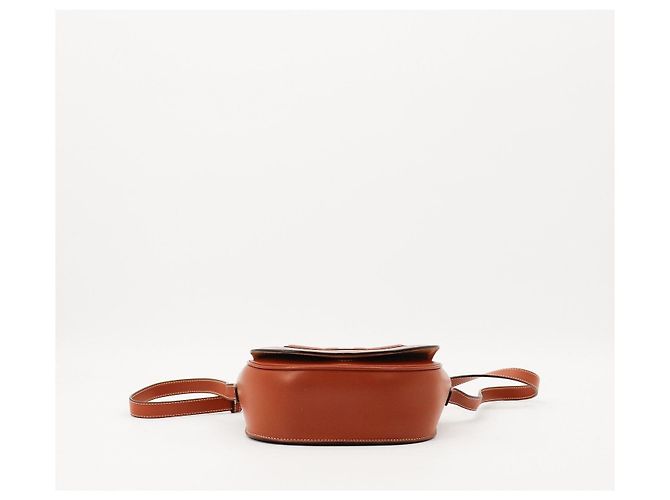 Céline Celine Triomphe Borsa a tracolla in pelle Tan Marrone - vista 5