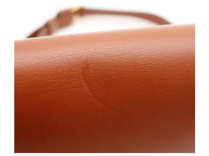 Céline Celine Triomphe Borsa a tracolla in pelle Tan Marrone - vista 9