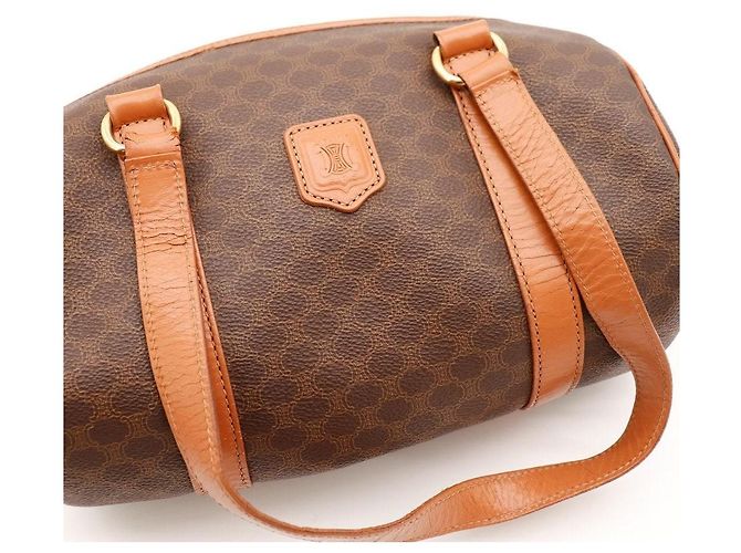 Céline Celine Bolso Boston Monogram Macadam Castaño Monograma - vista 6