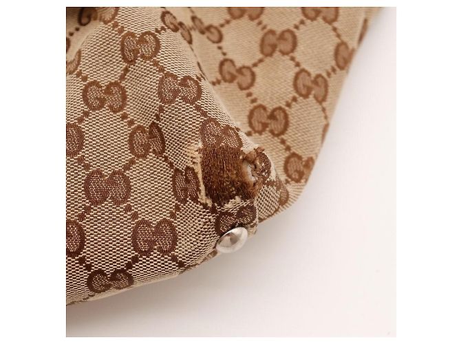 Gucci Borsa Tote in Tela Monogramma GG Marrone - vista 12