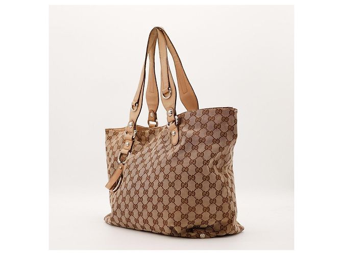 Gucci Borsa Tote in Tela Monogramma GG Marrone - vista 2
