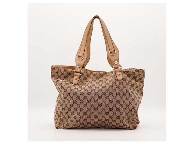 Gucci Borsa Tote in Tela Monogramma GG Marrone - vista 3