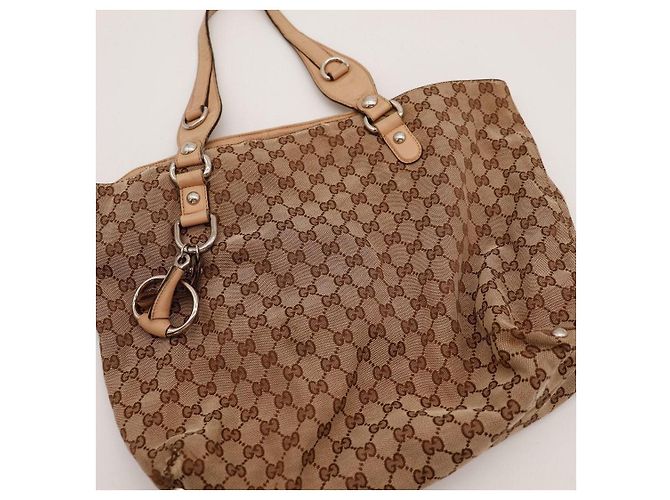Gucci Borsa Tote in Tela Monogramma GG Marrone - vista 6