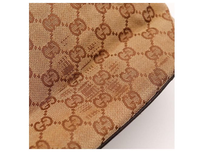 Gucci Borsa Hobo in Tela Monogramma GG Marrone - vista 11