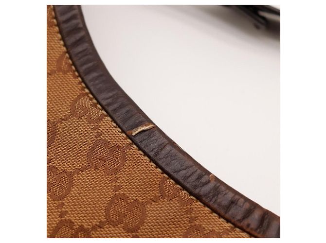 Gucci Borsa Hobo in Tela Monogramma GG Marrone - vista 12
