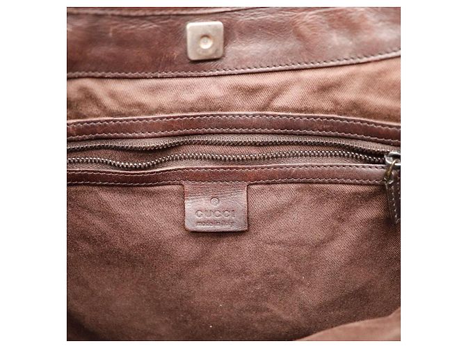 Gucci Borsa Hobo in Tela Monogramma GG Marrone - vista 7