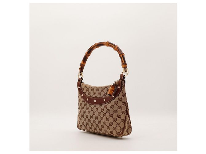 Borsa Gucci GG Supreme manico bambù Marrone Monogramma - vista 2
