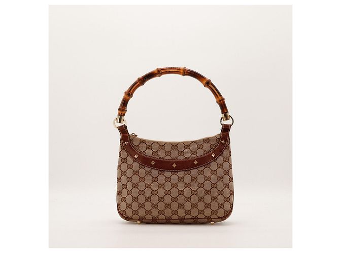 Borsa Gucci GG Supreme manico bambù Marrone Monogramma - vista 3