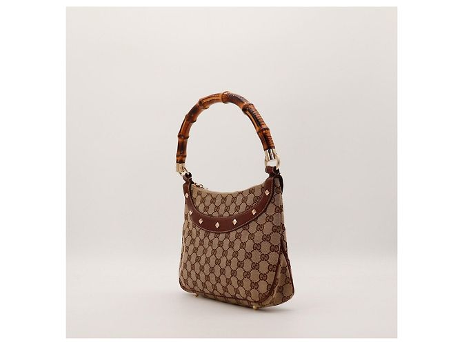 Borsa Gucci GG Supreme manico bambù Marrone Monogramma - vista 4