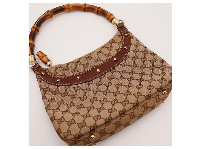 Borsa Gucci GG Supreme manico bambù Marrone Monogramma - vista 6
