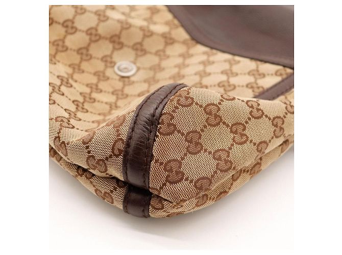 Gucci Borsa a tracolla in tela monogramma GG Marrone - vista 10