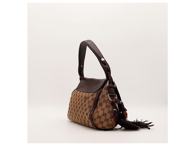 Gucci Borsa a tracolla in tela monogramma GG Marrone - vista 4