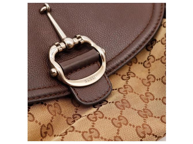 Gucci Borsa a tracolla in tela monogramma GG Marrone - vista 6