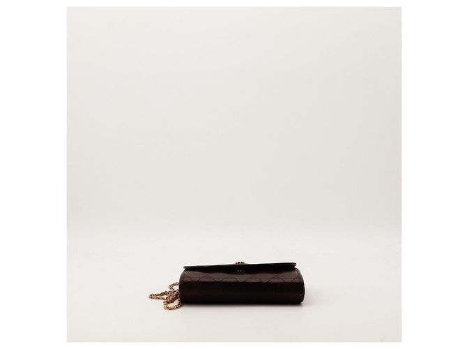 Chanel gesteppte Leder-Wallet on Chain Braun - Ansicht 5