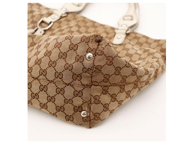 Gucci Borsa Tote in Tela Monogram GG Marrone Beige - vista 10