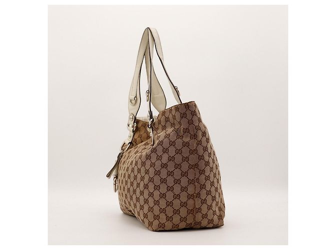 Gucci Borsa Tote in Tela Monogram GG Marrone Beige - vista 2