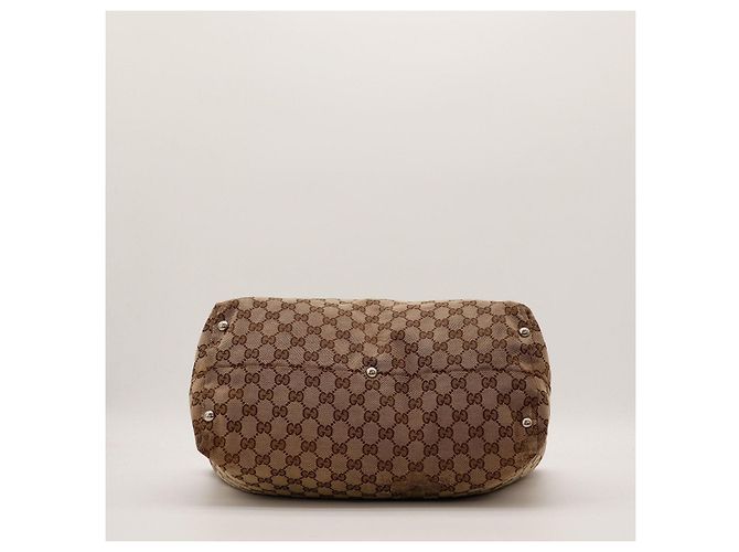 Gucci Borsa Tote in Tela Monogram GG Marrone Beige - vista 5