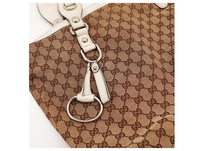 Gucci Borsa Tote in Tela Monogram GG Marrone Beige - vista 6