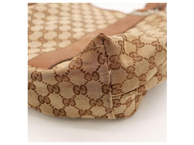 Gucci Borsa a tracolla in tela monogramma GG Marrone Beige - vista 10