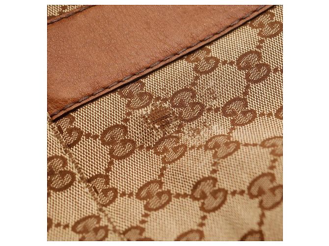 Gucci Borsa a tracolla in tela monogramma GG Marrone Beige - vista 12