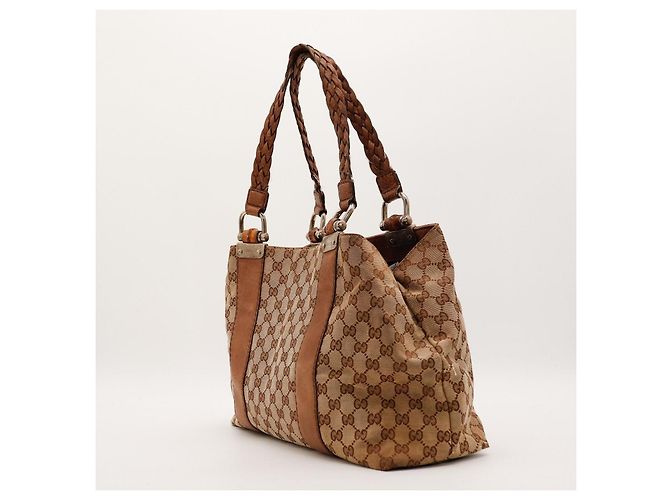 Gucci Borsa a tracolla in tela monogramma GG Marrone Beige - vista 2
