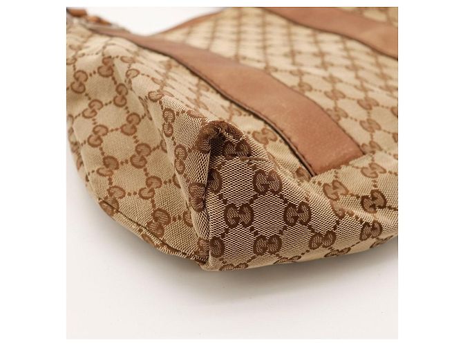 Gucci Borsa a tracolla in tela monogramma GG Marrone Beige - vista 9