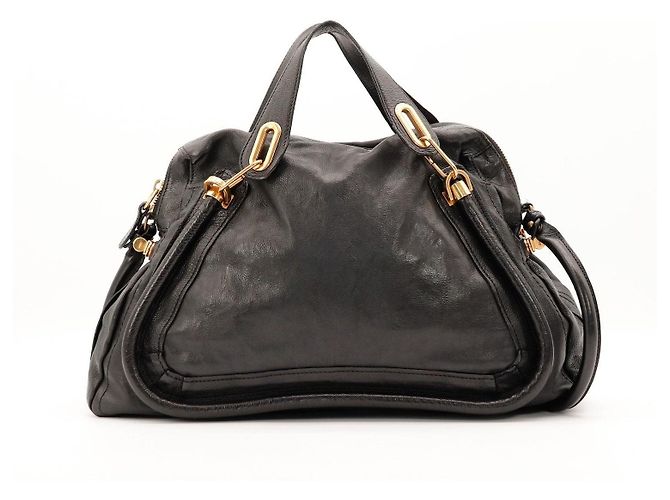 Chloé Paddington Borsa a Tracolla in Pelle Nera Nero - vista 3
