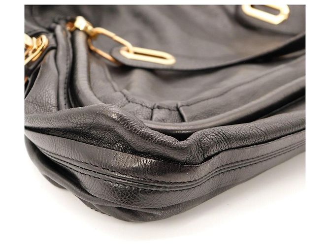 Chloé Paddington Borsa a Tracolla in Pelle Nera Nero - vista 8