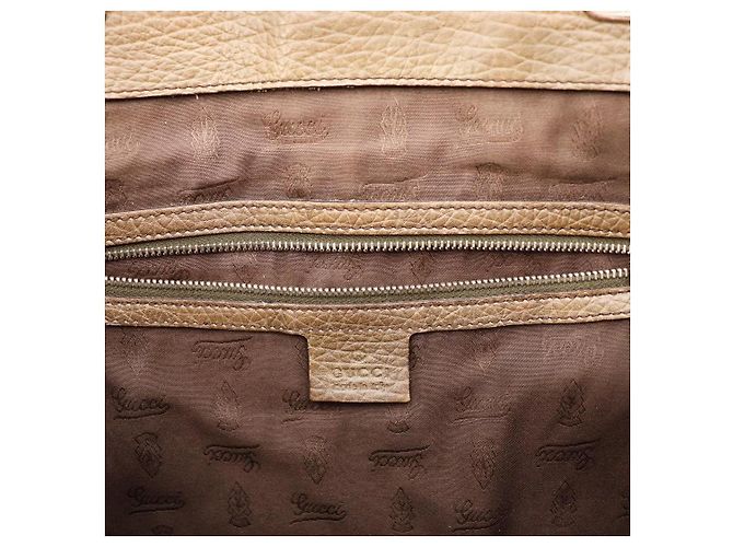 Gucci Borsa Shopper Monogram Canvas Bamboo Marrone - vista 7
